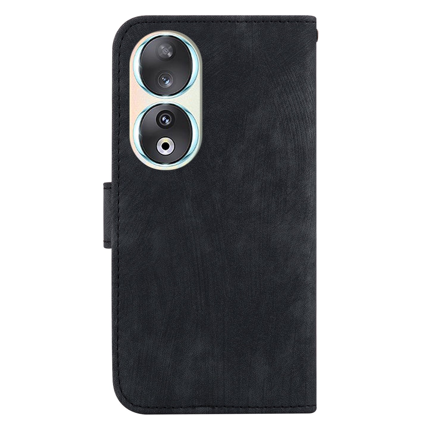 For Honor 90 Lovely Tiger Imprint Wallet Stand Cover Magnetic Clasp Leather Phone Case