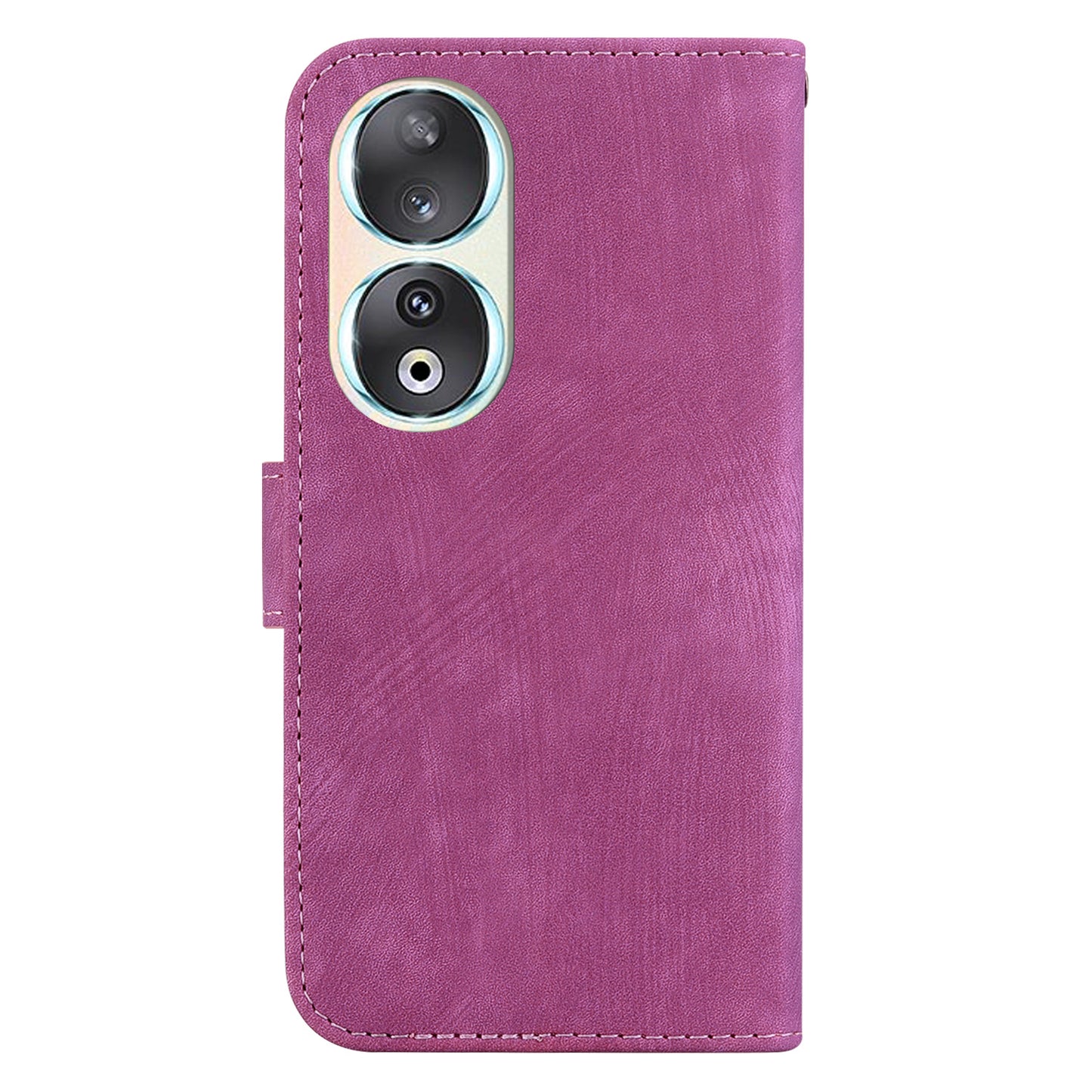 For Honor 90 Lovely Tiger Imprint Wallet Stand Cover Magnetic Clasp Leather Phone Case