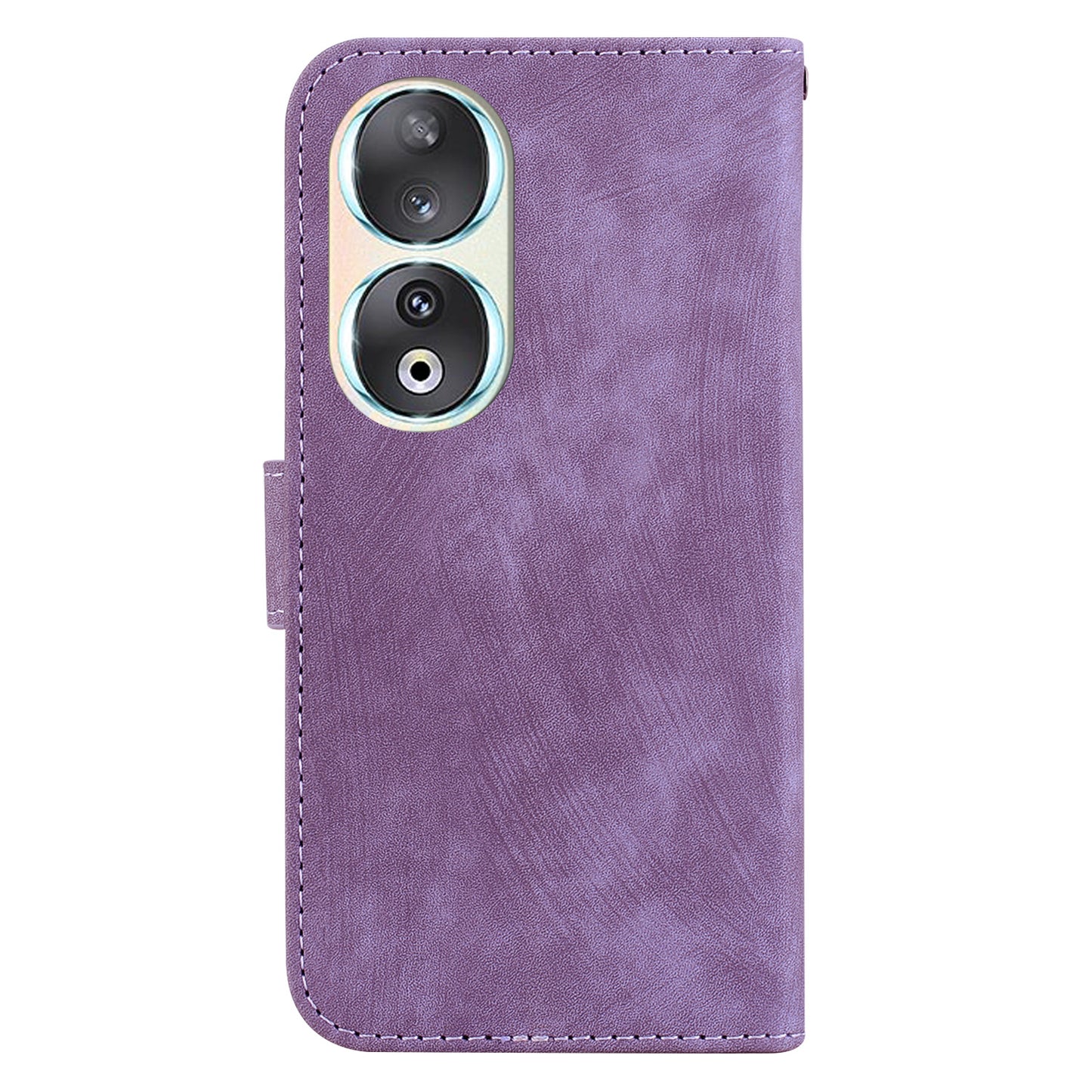 For Honor 90 Lovely Tiger Imprint Wallet Stand Cover Magnetic Clasp Leather Phone Case