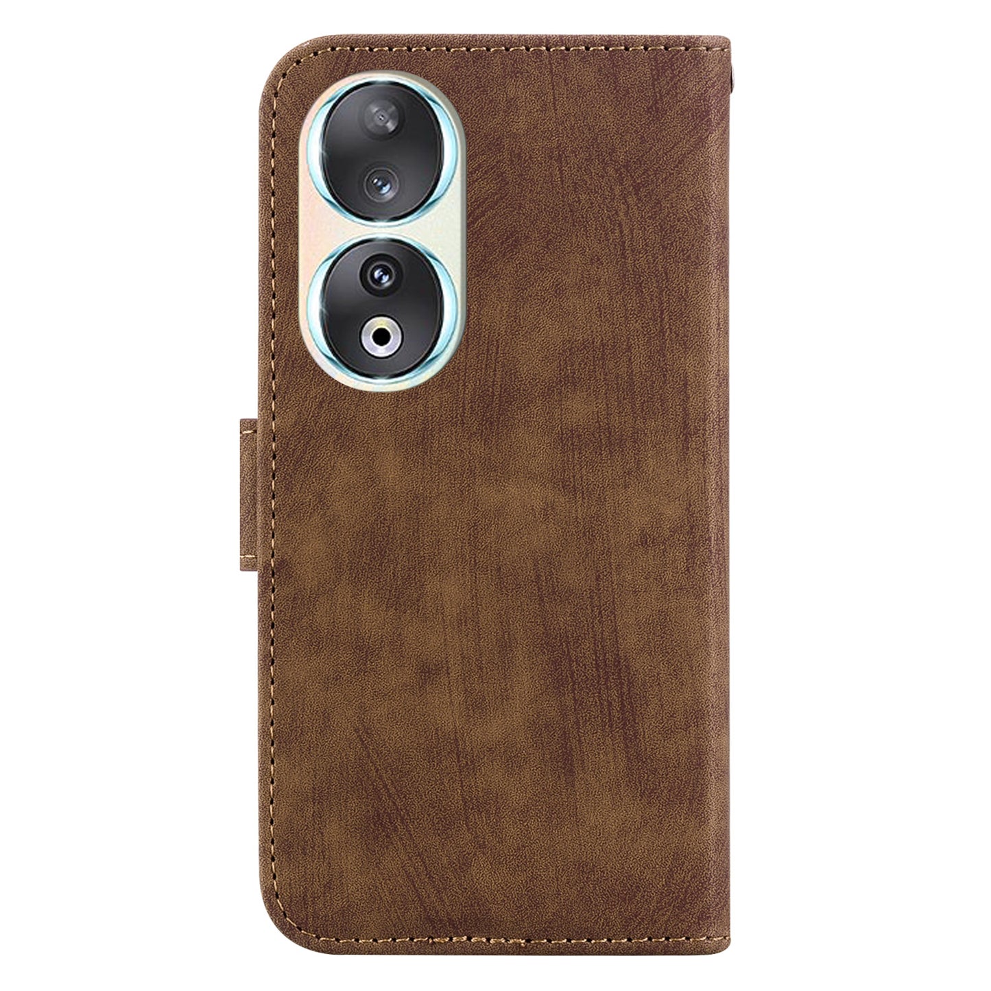 For Honor 90 Lovely Tiger Imprint Wallet Stand Cover Magnetic Clasp Leather Phone Case
