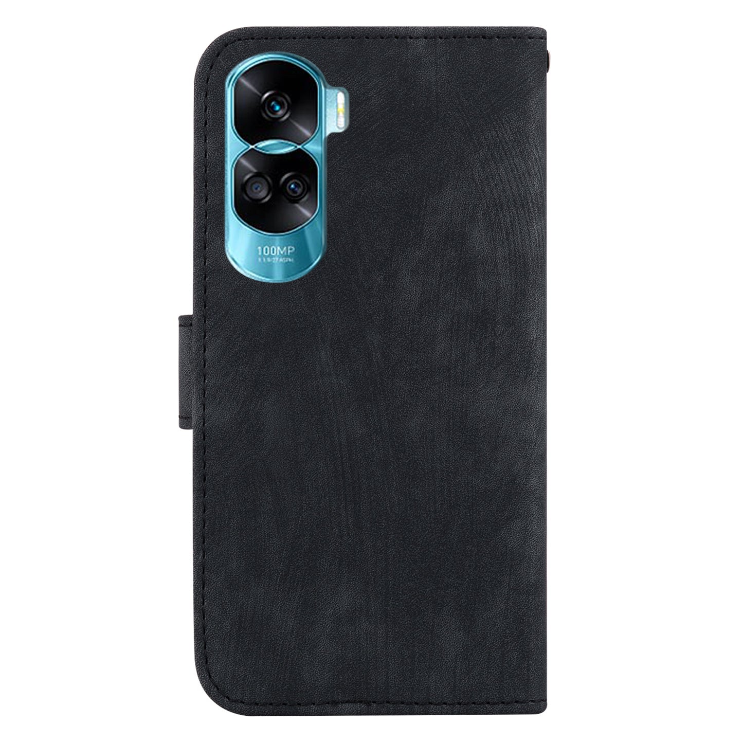 For Honor 90 Lite 5G Wallet Stand Phone Case Magnetic Clasp Lovely Tiger Imprint Leather Cover