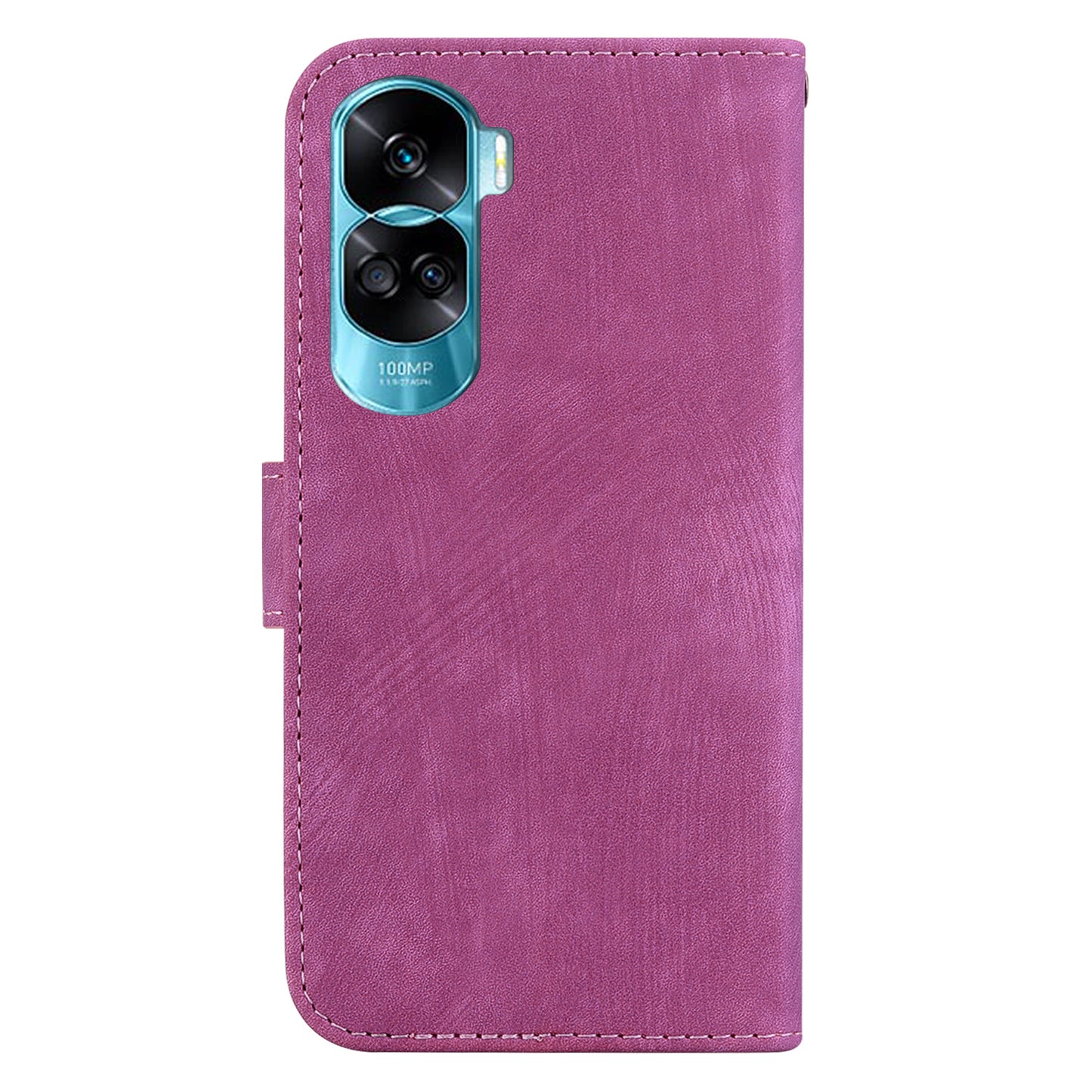 For Honor 90 Lite 5G Wallet Stand Phone Case Magnetic Clasp Lovely Tiger Imprint Leather Cover