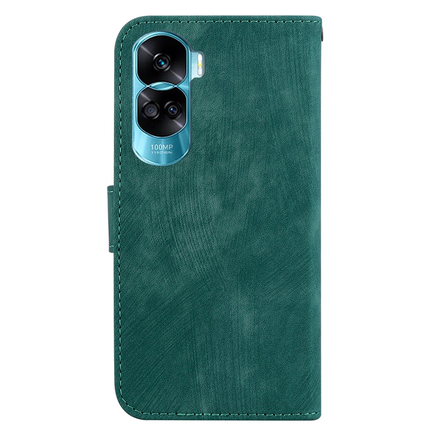 For Honor 90 Lite 5G Wallet Stand Phone Case Magnetic Clasp Lovely Tiger Imprint Leather Cover