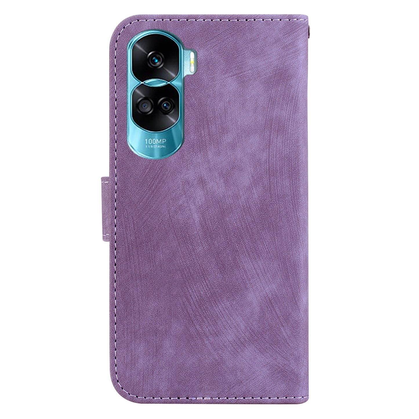 For Honor 90 Lite 5G Wallet Stand Phone Case Magnetic Clasp Lovely Tiger Imprint Leather Cover