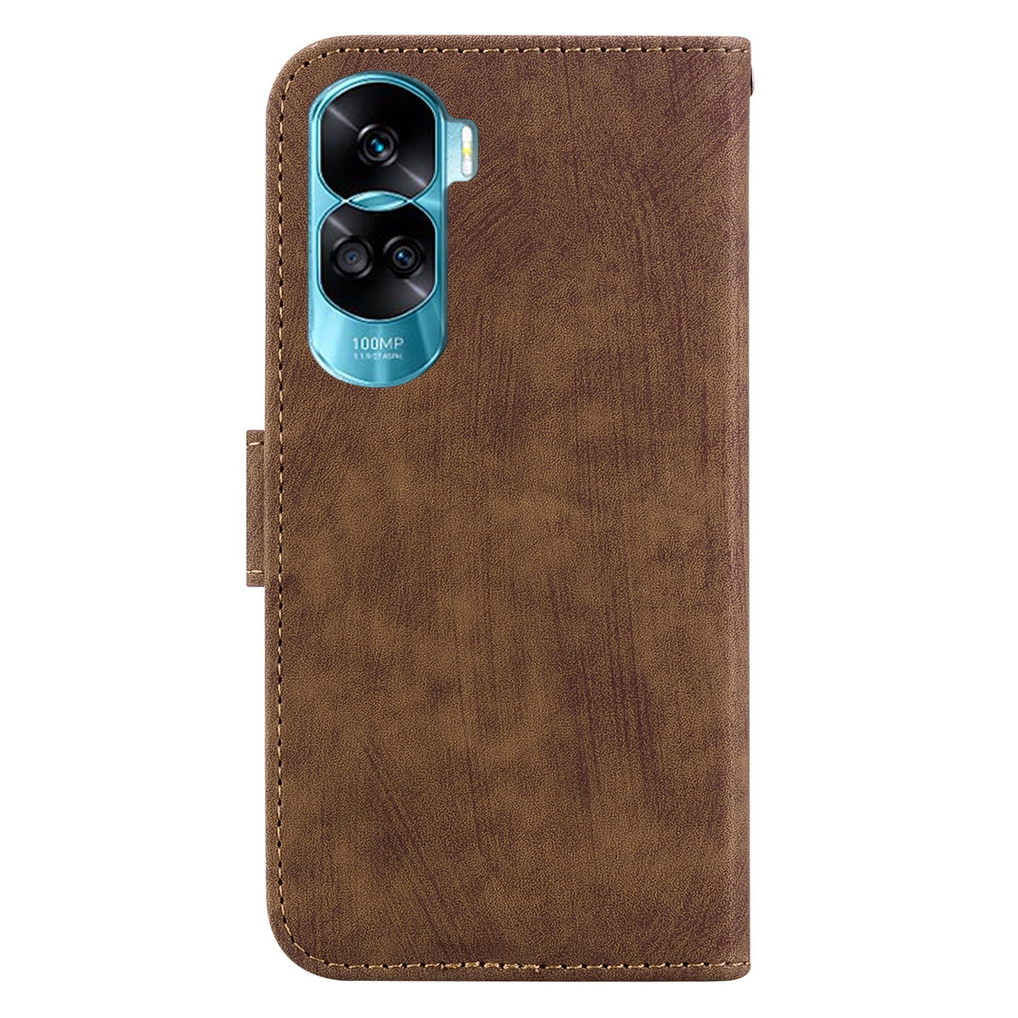 For Honor 90 Lite 5G Wallet Stand Phone Case Magnetic Clasp Lovely Tiger Imprint Leather Cover