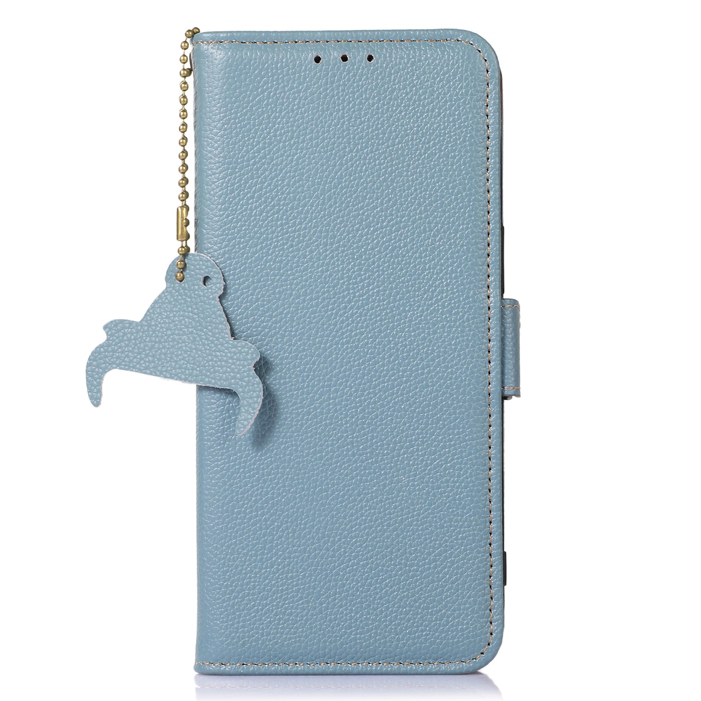 For Huawei nova Y91 4G / Enjoy 60X Wallet Phone Case RFID Blocking Genuine Cow Leather Litchi Texture Stand Cover