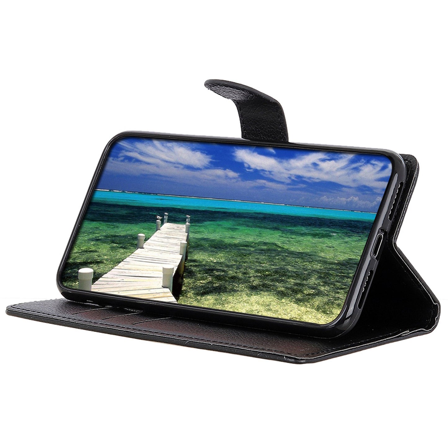 For Huawei nova Y91 4G / Enjoy 60X PU Leather Case Anti-scratch Stand Phone Cover Litchi Texture Wallet