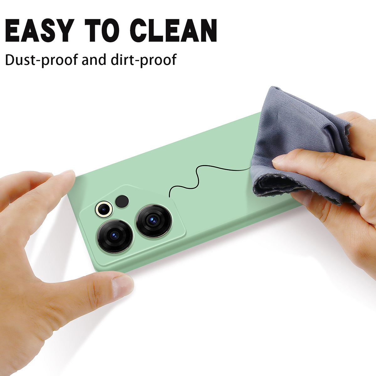 For Tecno Camon 20 Premier 5G Anti-Fingerprint Phone Case Liquid Silicone+Soft Lining Cover