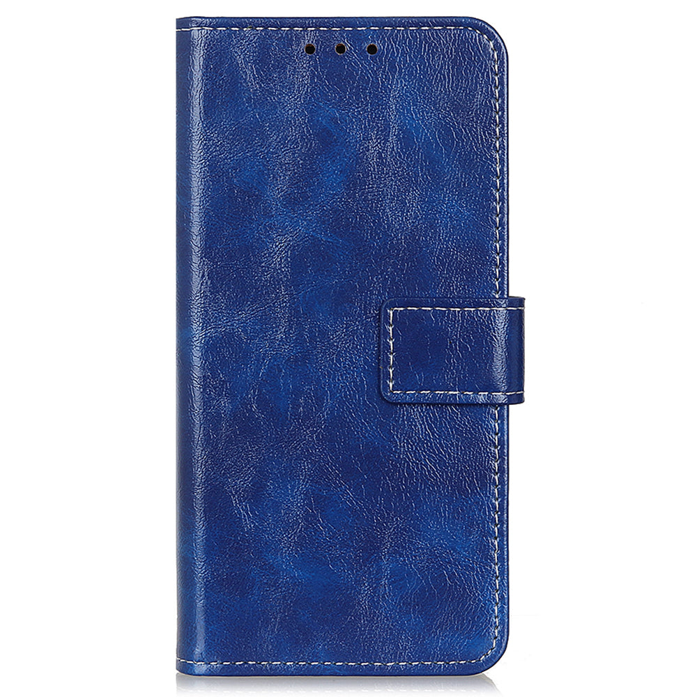 For Honor 90 Shockproof Case Crazy Horse Texture PU Leather Shell Stand Wallet Retro Phone Cover