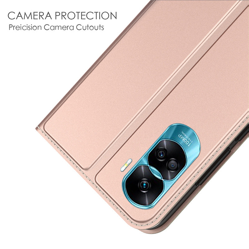 For Honor 90 Lite 5G / X50i 5G Phone Cover Card Slot PU Leather Foldable Stand Flip Phone Case