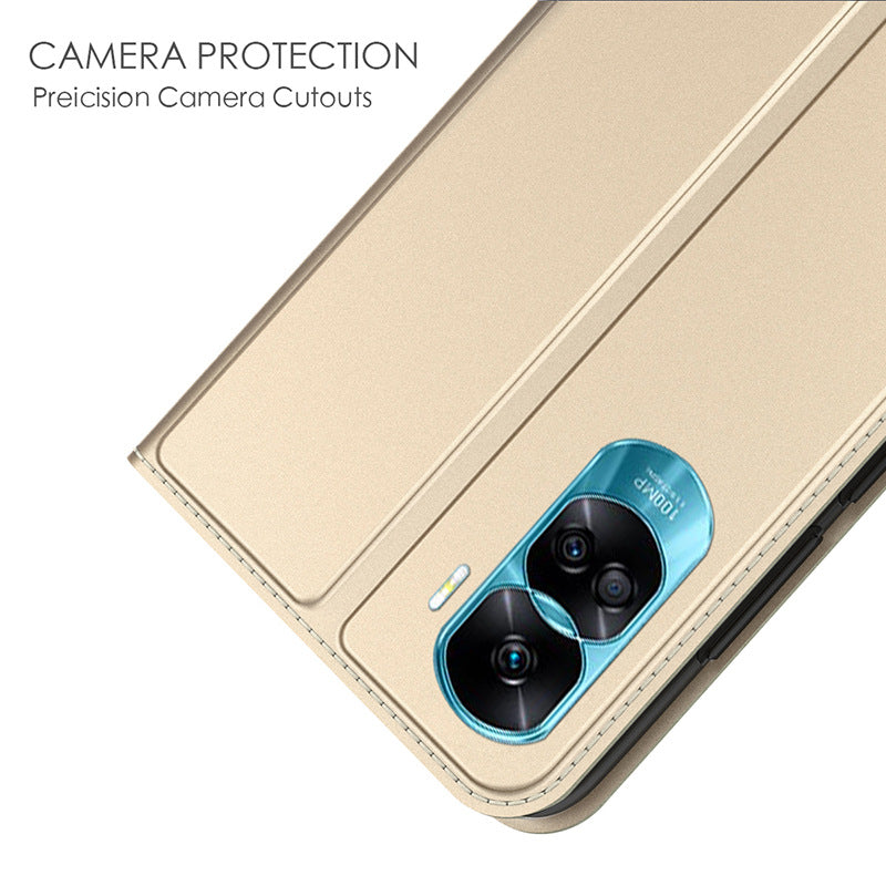 For Honor 90 Lite 5G / X50i 5G Phone Cover Card Slot PU Leather Foldable Stand Flip Phone Case
