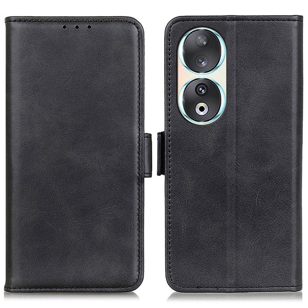 For Honor 90 Cowhide Texture Wallet Phone Case PU Leather Cover with Stand