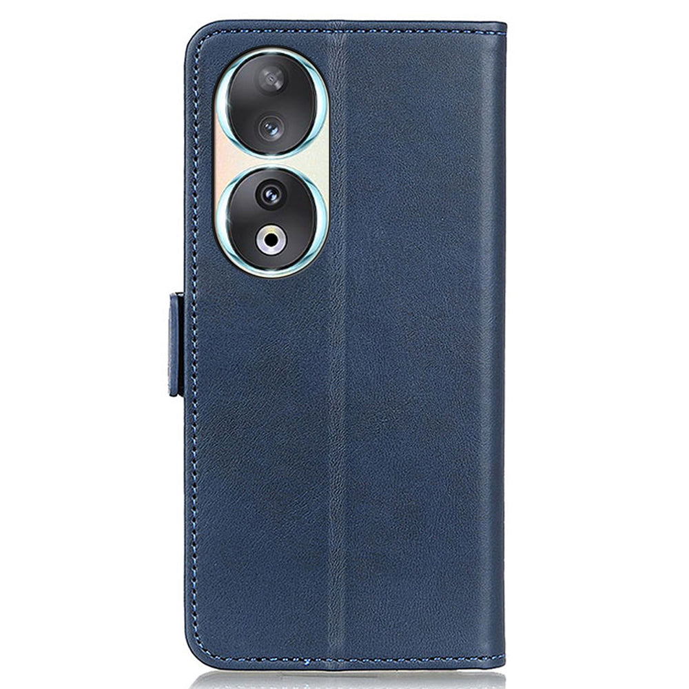 For Honor 90 Cowhide Texture Wallet Phone Case PU Leather Cover with Stand