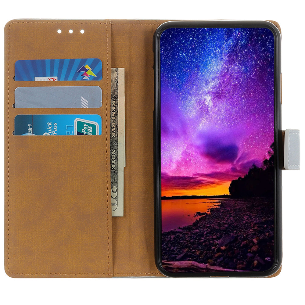 For Honor 90 Stand Phone Cover Textured PU Leather Wallet Anti-Scratch Smartphone Case