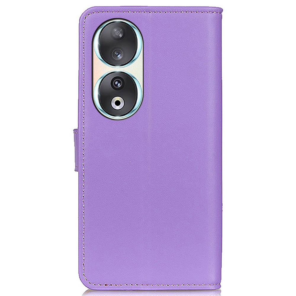 For Honor 90 Stand Phone Cover Textured PU Leather Wallet Anti-Scratch Smartphone Case