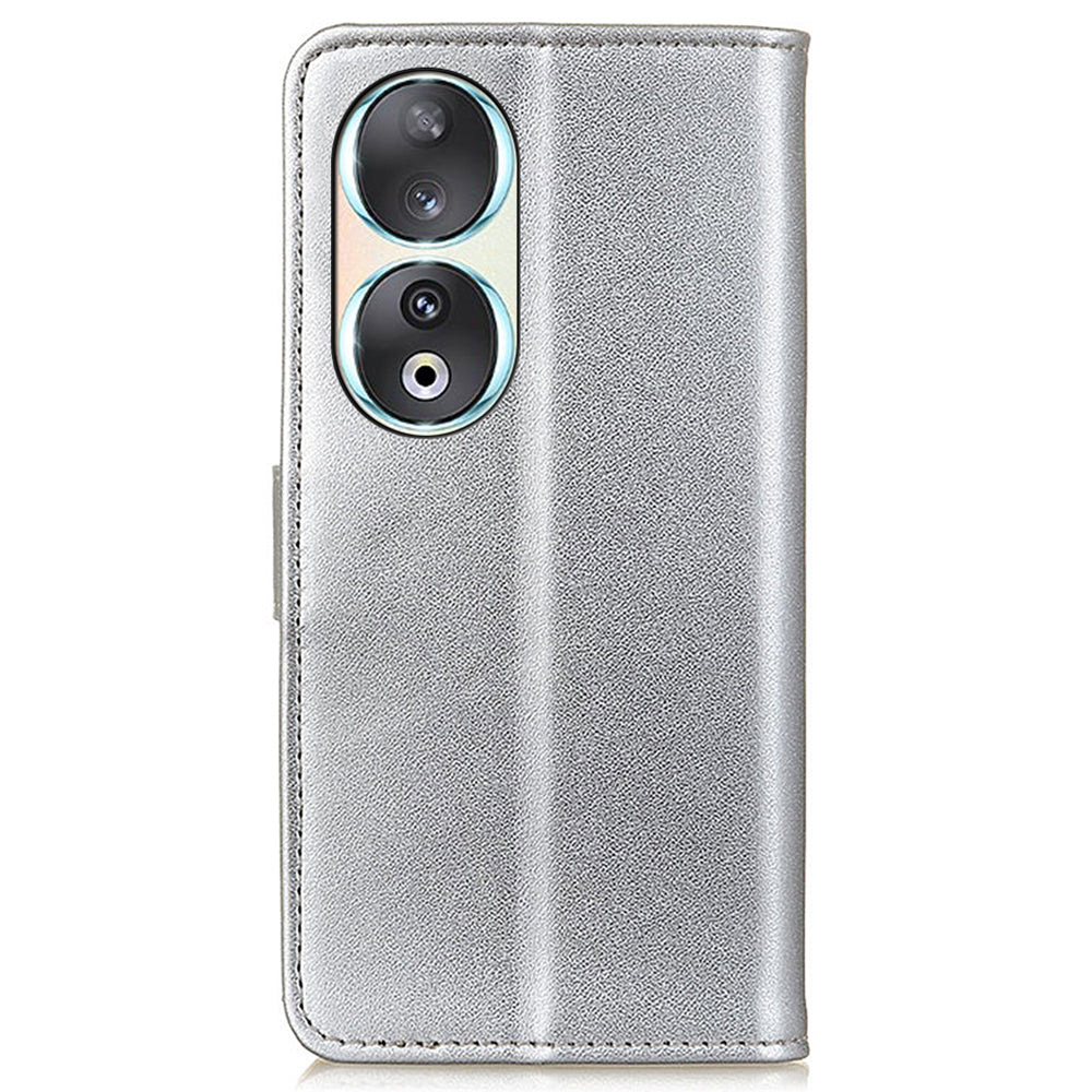 For Honor 90 Stand Phone Cover Textured PU Leather Wallet Anti-Scratch Smartphone Case
