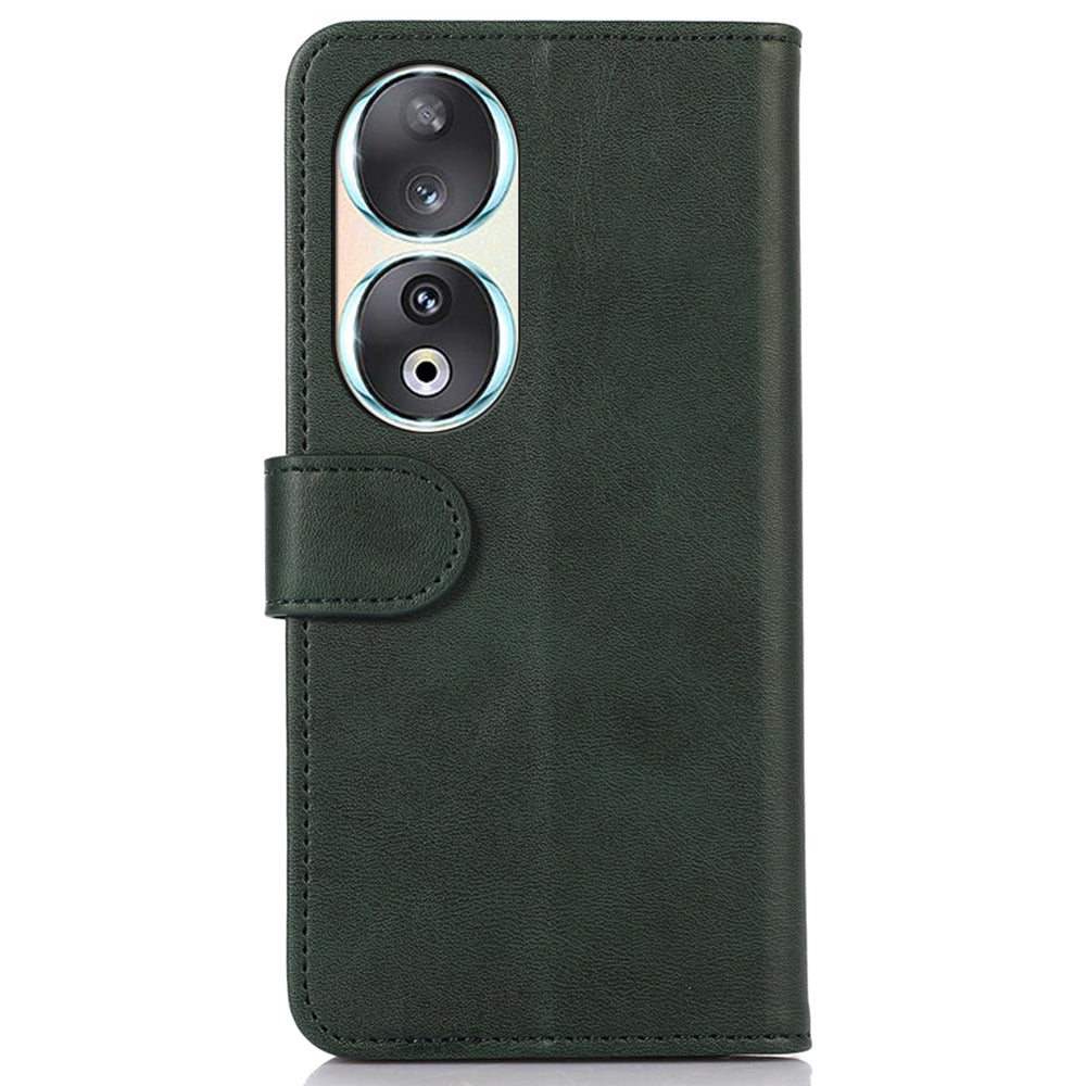 For Honor 90 Smartphone Case Cowhide Texture PU Leather Wallet Stand Phone Cover