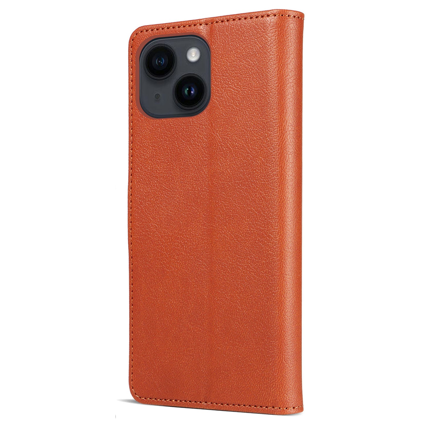 001 For iPhone 15 Pro RFID Blocking Wallet Magnetic Closure Phone Case PU Leather Stand Cover
