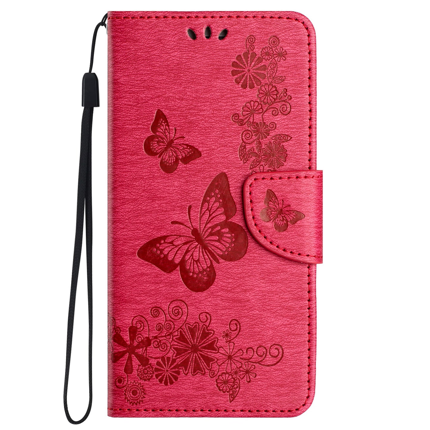 For Honor 90 Lite 5G / X50i 5G Butterflies Flower Imprinting Stand Phone Cover Leather Wallet Case
