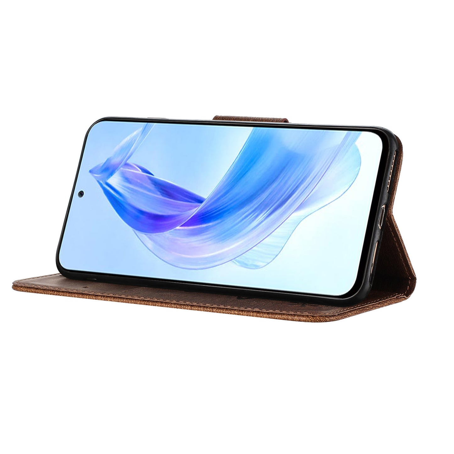 For Honor 90 Lite 5G / X50i 5G Butterflies Flower Imprinting Stand Phone Cover Leather Wallet Case