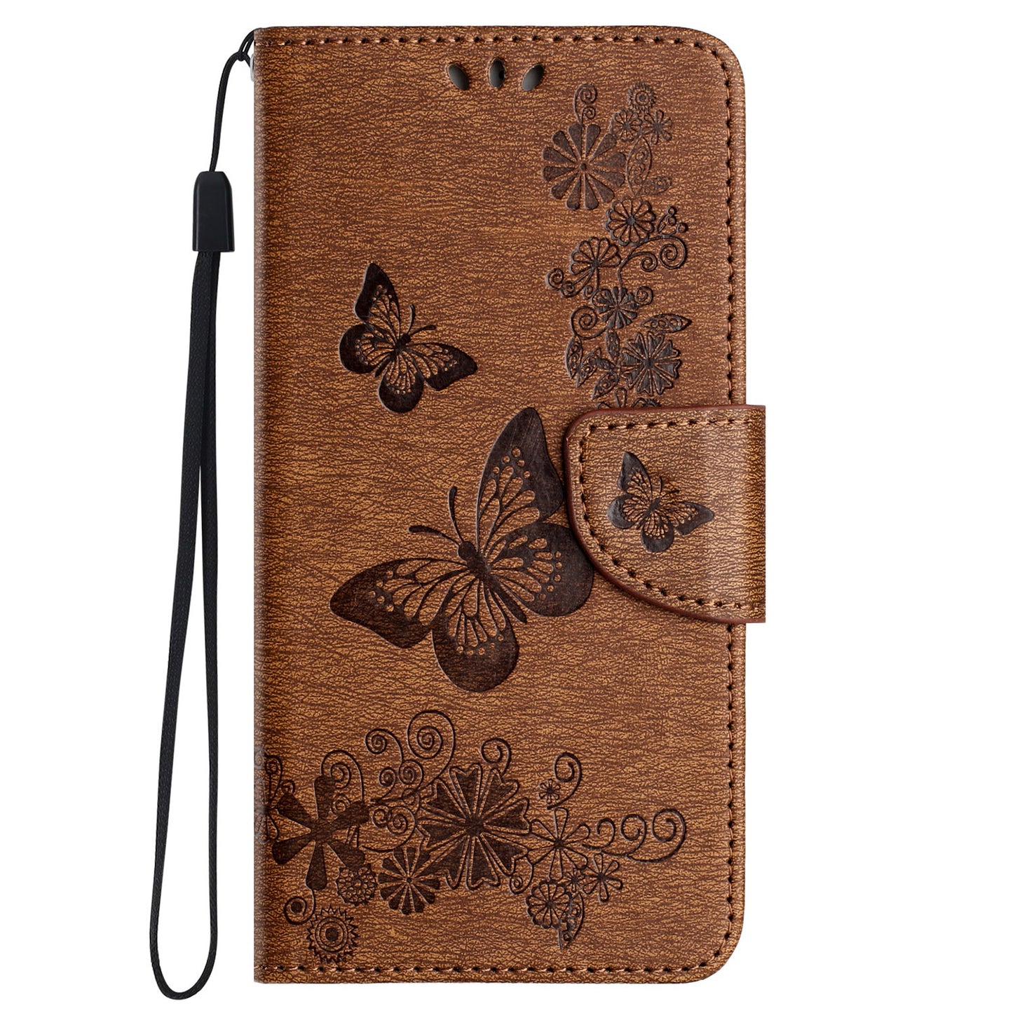 For Honor 90 Lite 5G / X50i 5G Butterflies Flower Imprinting Stand Phone Cover Leather Wallet Case