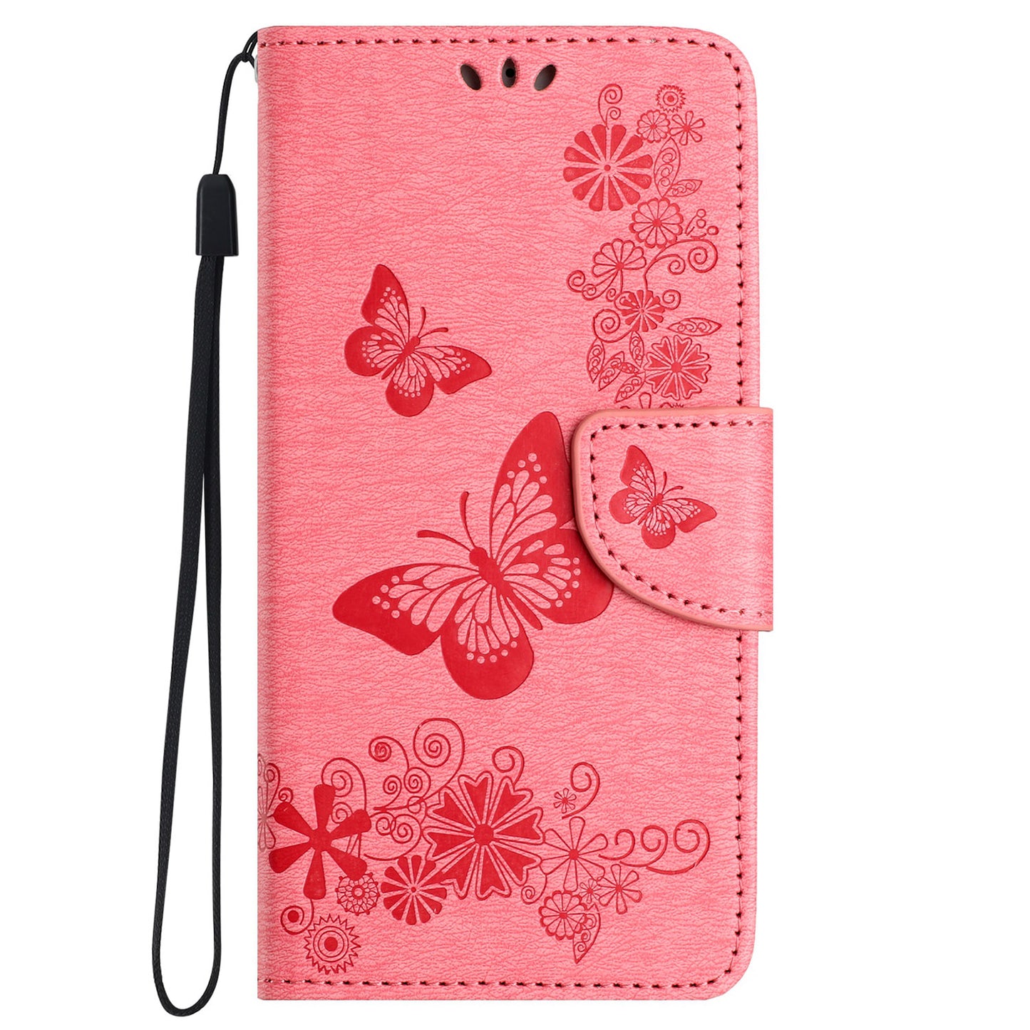For Honor 90 Lite 5G / X50i 5G Butterflies Flower Imprinting Stand Phone Cover Leather Wallet Case