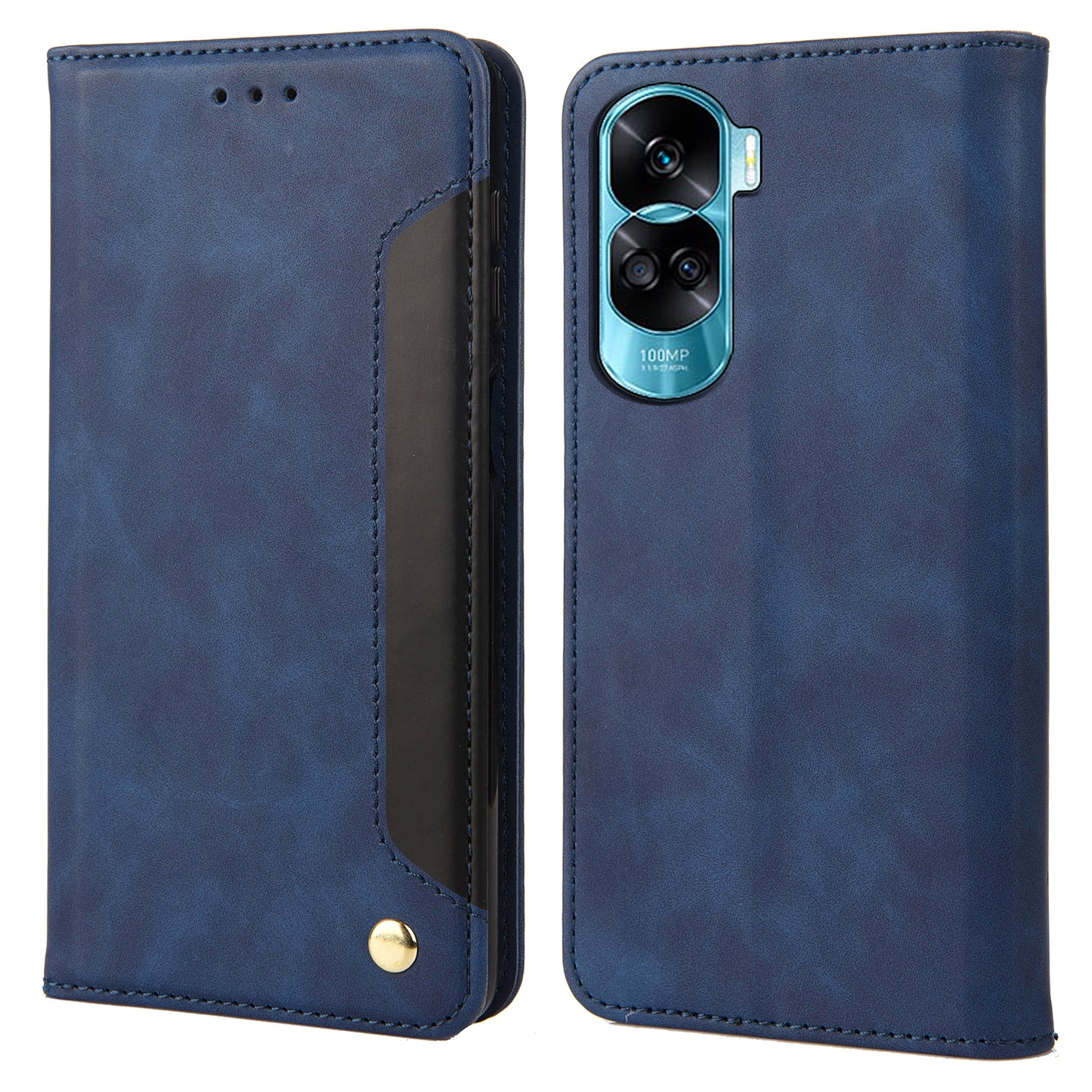For Honor 90 Lite 5G/X50i 5G Shockproof Skin-touch Cell Phone Leather Case Wallet Phone Stand Cover