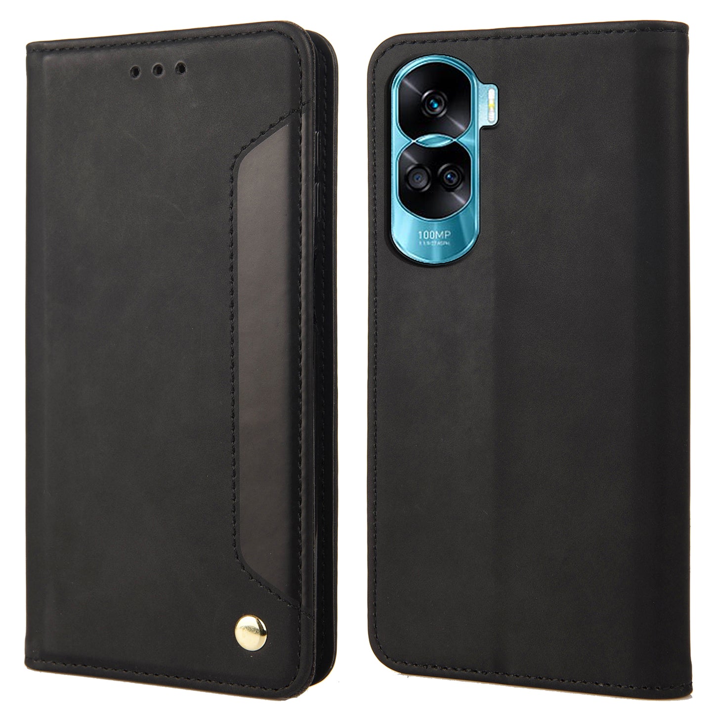 For Honor 90 Lite 5G/X50i 5G Shockproof Skin-touch Cell Phone Leather Case Wallet Phone Stand Cover