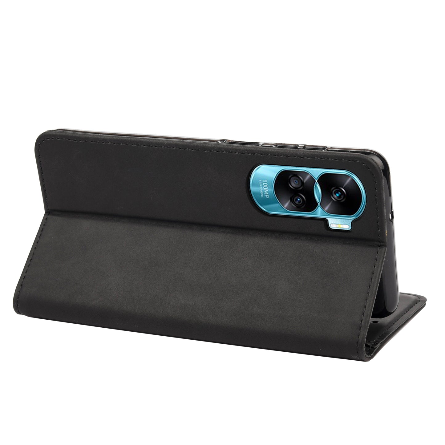 For Honor 90 Lite 5G/X50i 5G Shockproof Skin-touch Cell Phone Leather Case Wallet Phone Stand Cover
