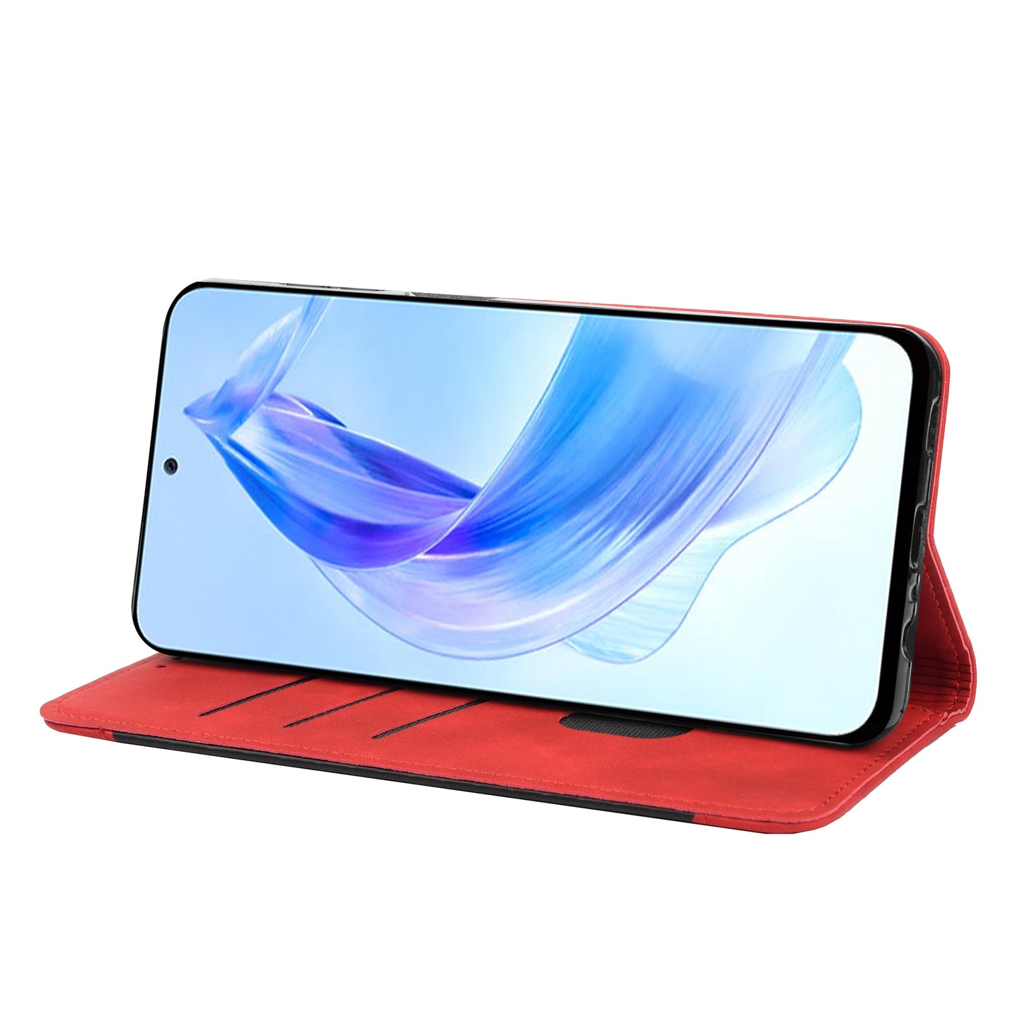 For Honor 90 Lite 5G/X50i 5G Shockproof Skin-touch Cell Phone Leather Case Wallet Phone Stand Cover
