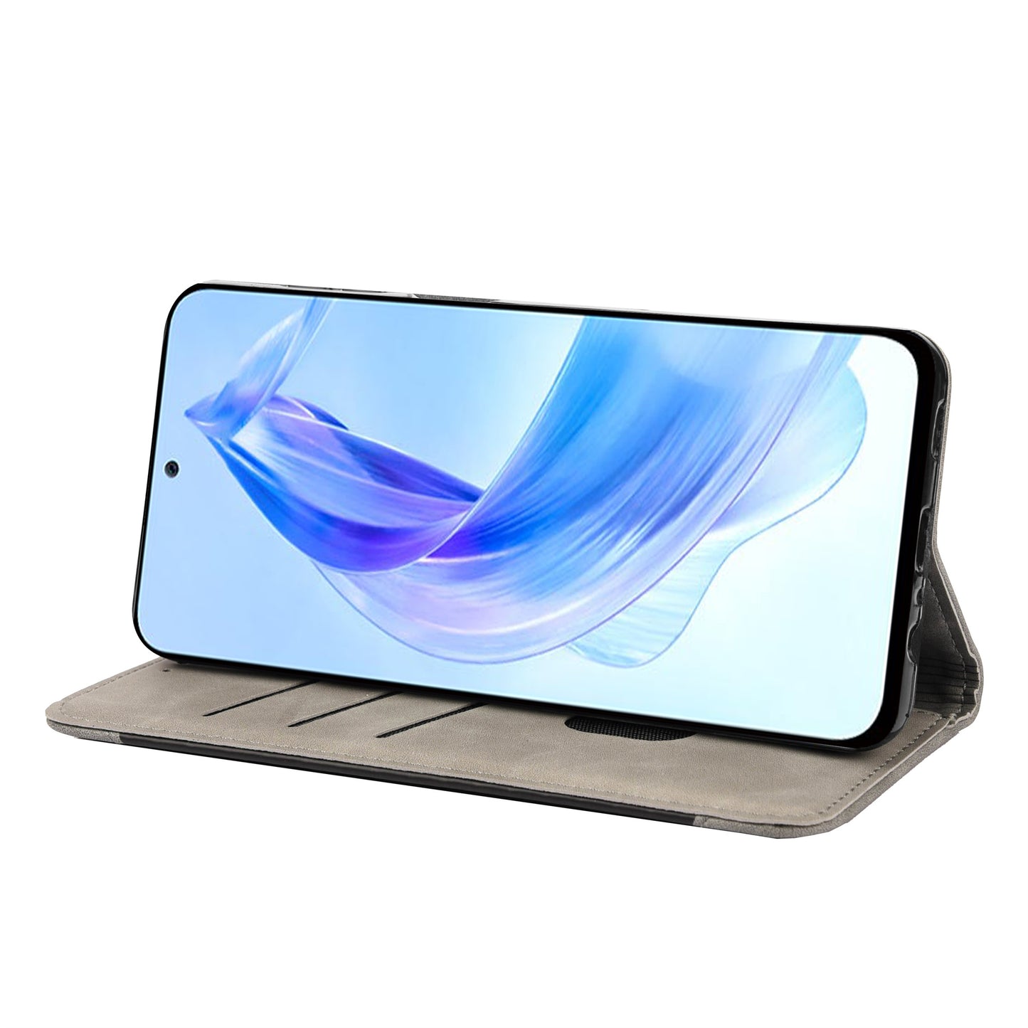 For Honor 90 Lite 5G/X50i 5G Shockproof Skin-touch Cell Phone Leather Case Wallet Phone Stand Cover