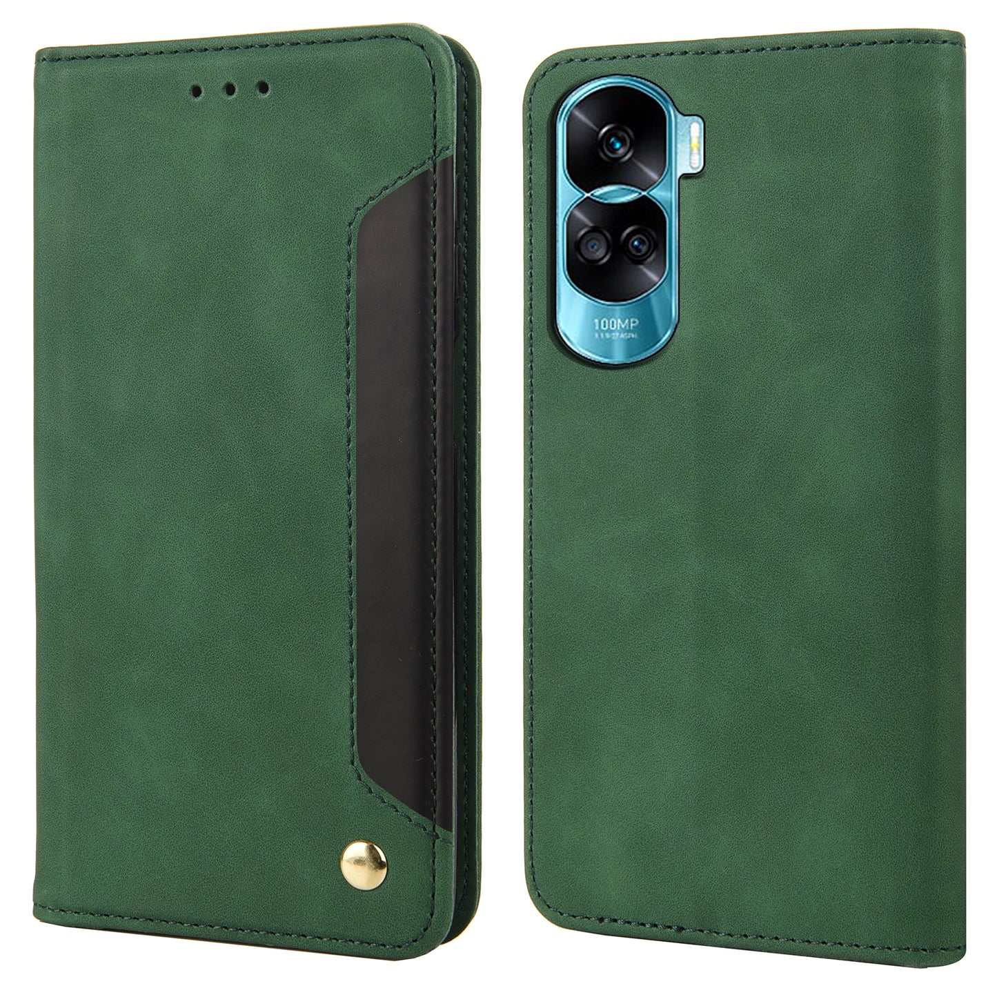 For Honor 90 Lite 5G/X50i 5G Shockproof Skin-touch Cell Phone Leather Case Wallet Phone Stand Cover
