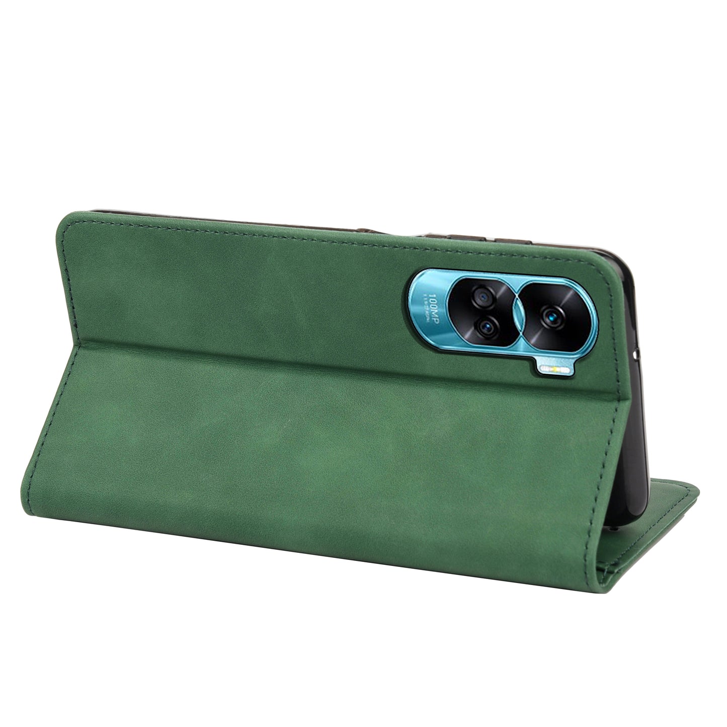 For Honor 90 Lite 5G/X50i 5G Shockproof Skin-touch Cell Phone Leather Case Wallet Phone Stand Cover