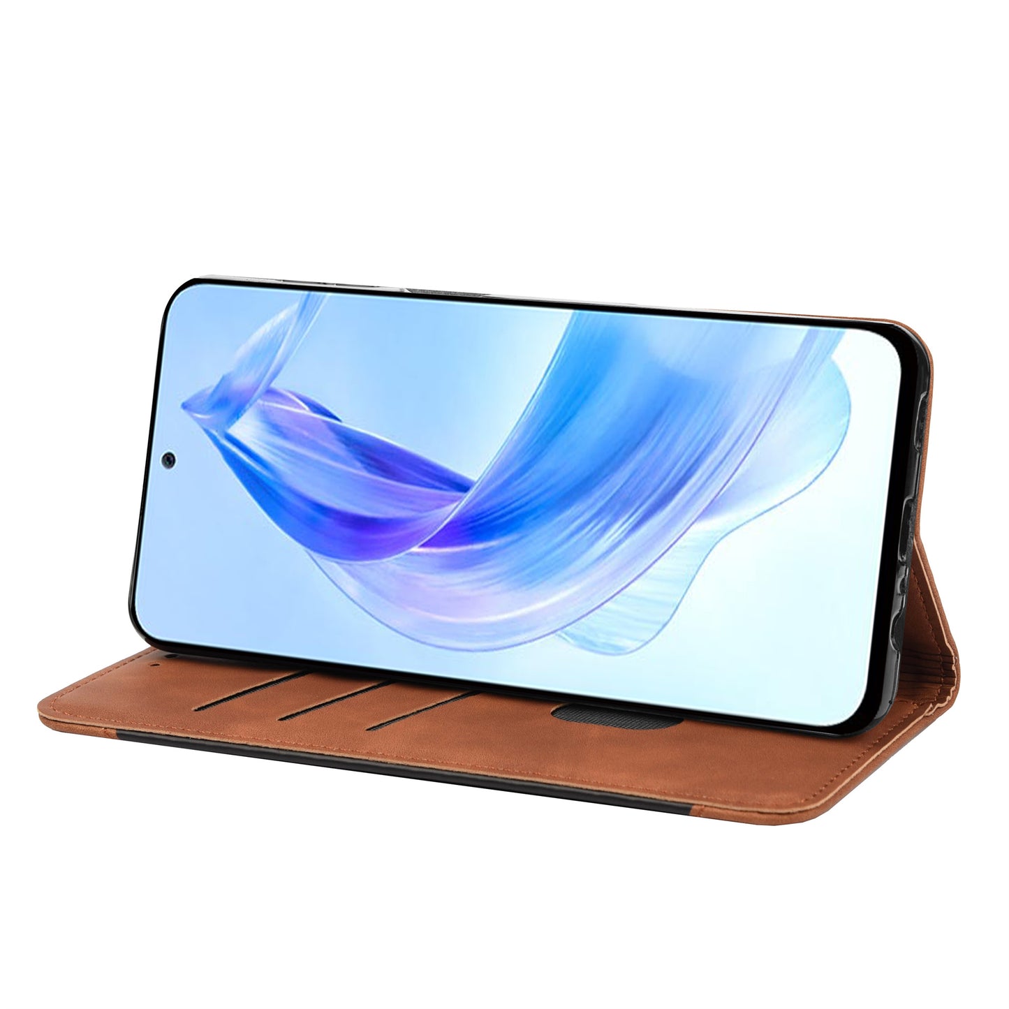 For Honor 90 Lite 5G/X50i 5G Shockproof Skin-touch Cell Phone Leather Case Wallet Phone Stand Cover