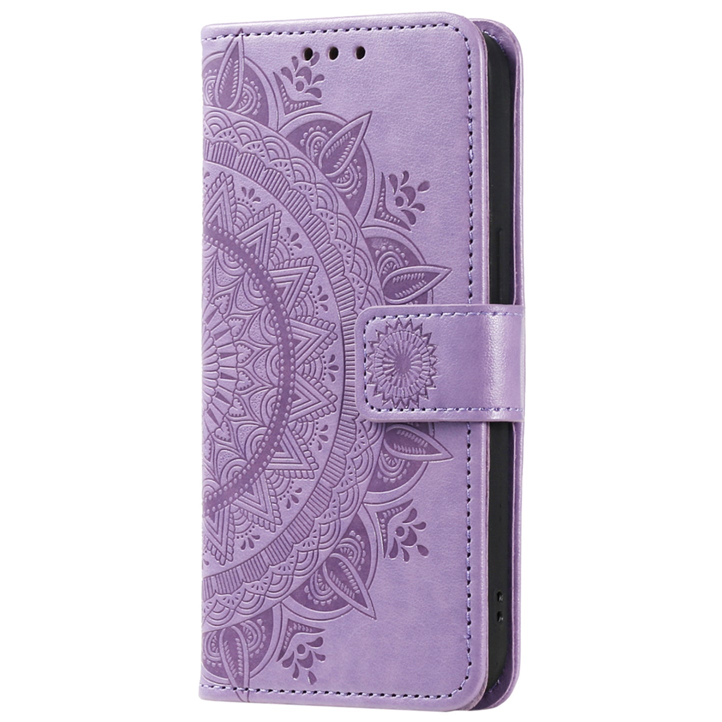 For Honor 90 Lite 5G / X50i 5G Leather Wallet Phone Cover Mandala Flower Imprint Stand Case with Strap