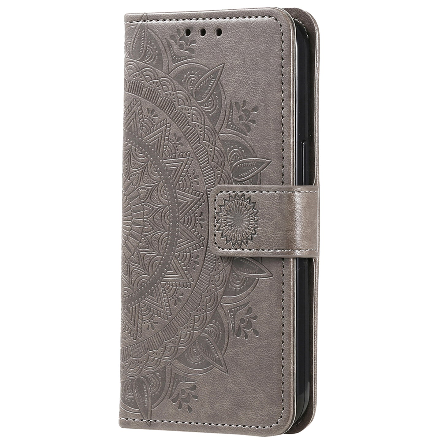 For Honor 90 Lite 5G / X50i 5G Leather Wallet Phone Cover Mandala Flower Imprint Stand Case with Strap