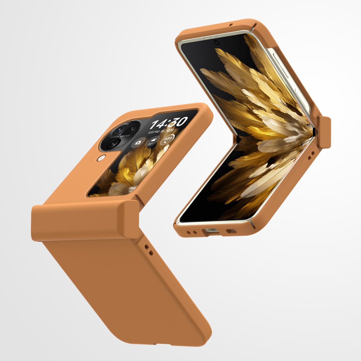 For Oppo Find N3 Flip Hinge Protection Phone Case Hard PC Shock-Absorption Cover
