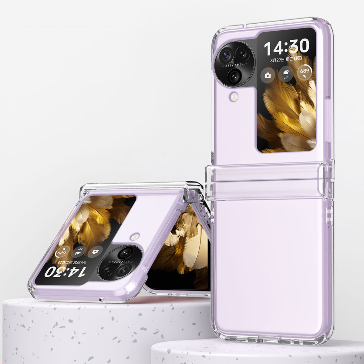 For Oppo Find N3 Flip Hinge Protection Phone Case Hard PC Shock-Absorption Cover