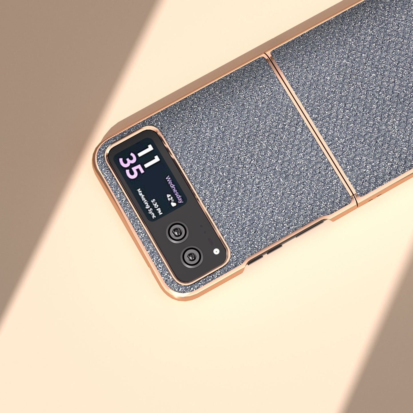 For Motorola Razr 40 5G Rhinestone Texture Non-Slip Case PU Leather + PC Electroplating Phone Cover