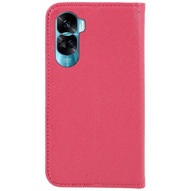 For Honor 90 Lite 5G / X50i 5G Leather Protective Case Cross Texture Wallet Stand Phone Cover