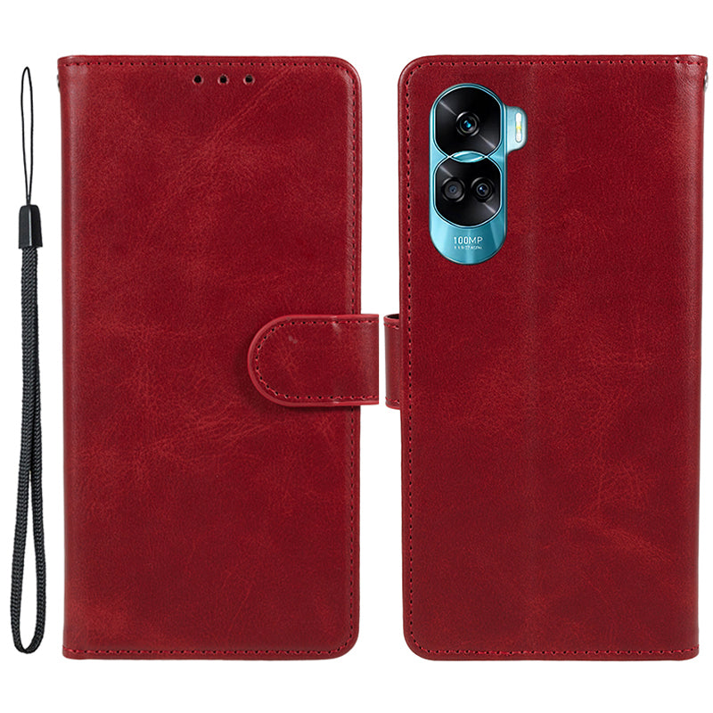 For Honor 90 Lite 5G / X50i 5G Magnetic Clasp Phone Case Calf Texture Leather Wallet Stand Cover