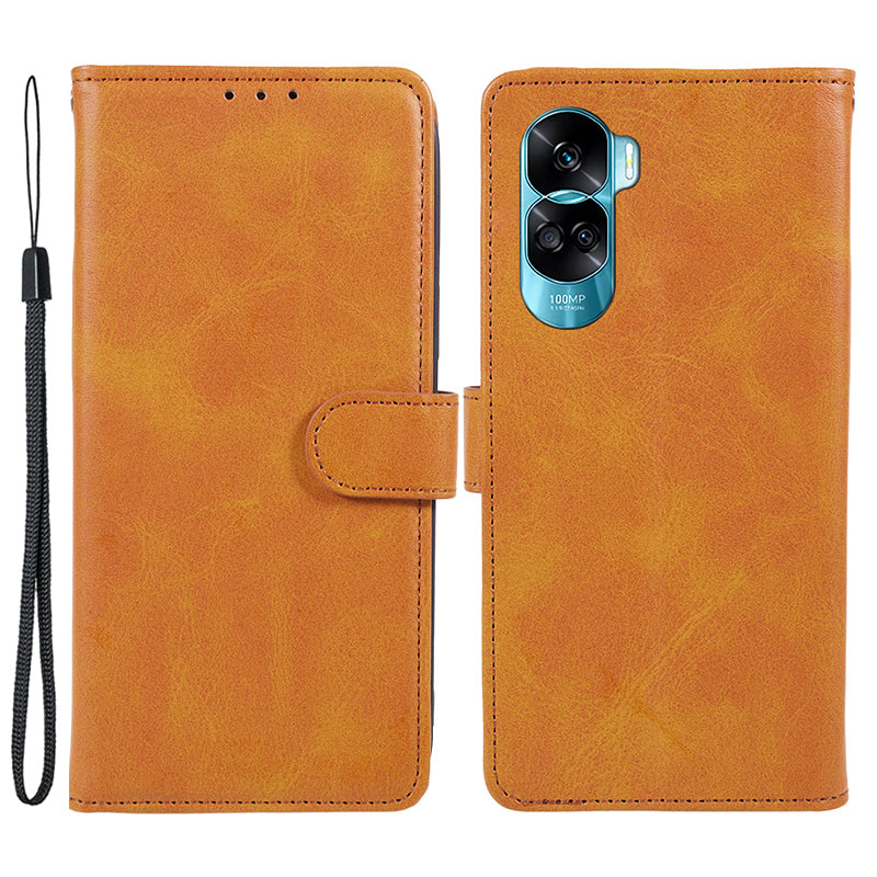 For Honor 90 Lite 5G / X50i 5G Magnetic Clasp Phone Case Calf Texture Leather Wallet Stand Cover