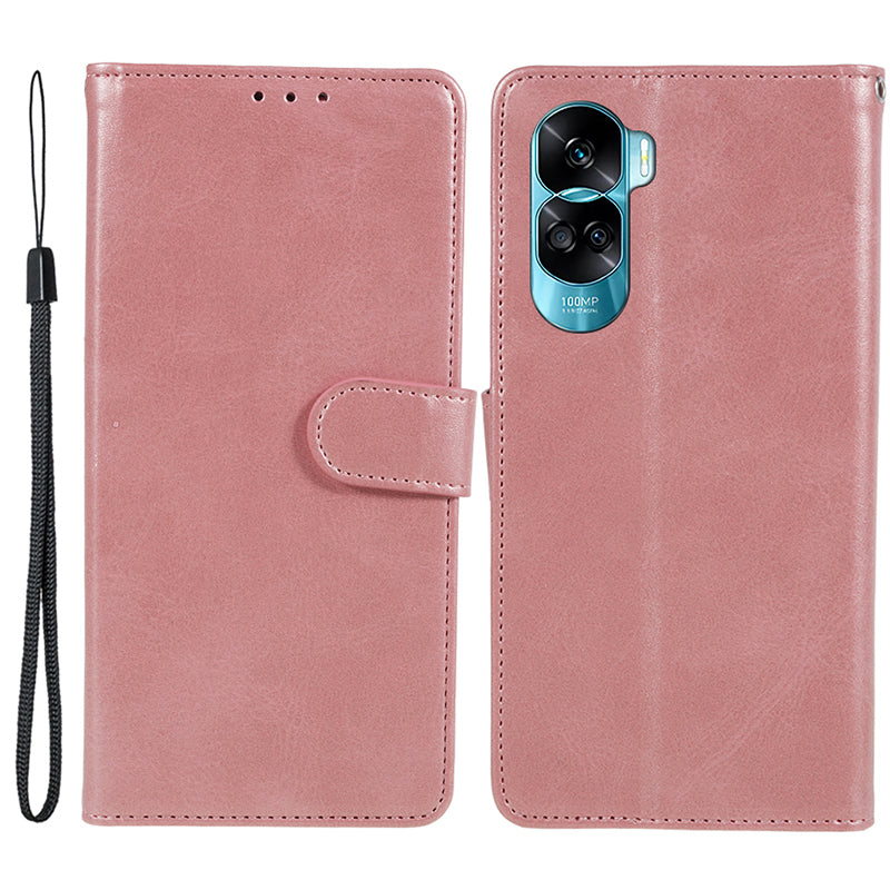 For Honor 90 Lite 5G / X50i 5G Magnetic Clasp Phone Case Calf Texture Leather Wallet Stand Cover