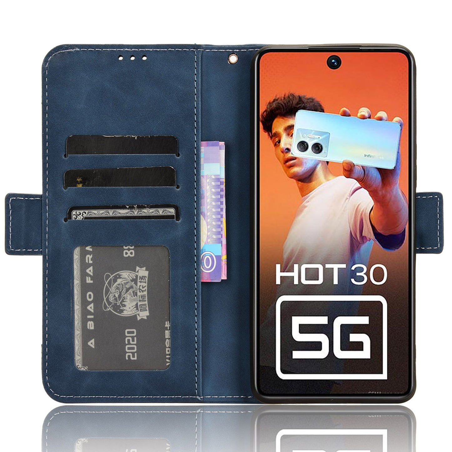 For Infinix Hot 30 5G X6832 Multiple Card Slots Leather Phone Case Wallet Stand Protective Cover