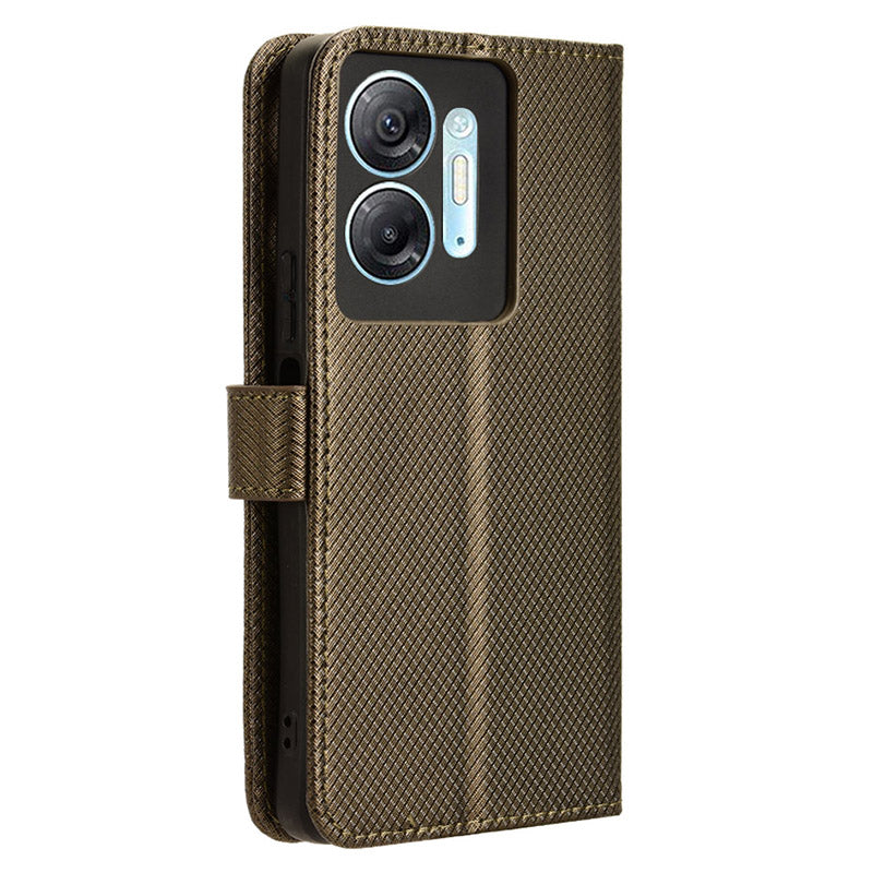 For Infinix Hot 30 5G / X6832 Diamond Texture PU Leather Stand Wallet Phone Case Protective Cover