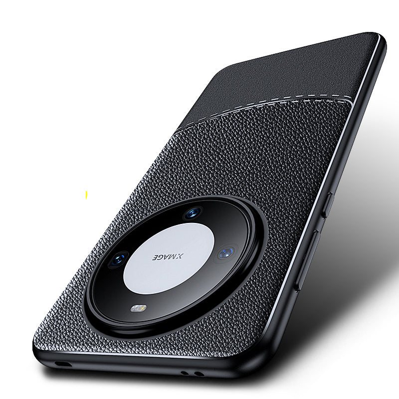 For Huawei Mate 60 Pro Anti-scratch Protective Phone Case Litchi Texture Flexible TPU Cover