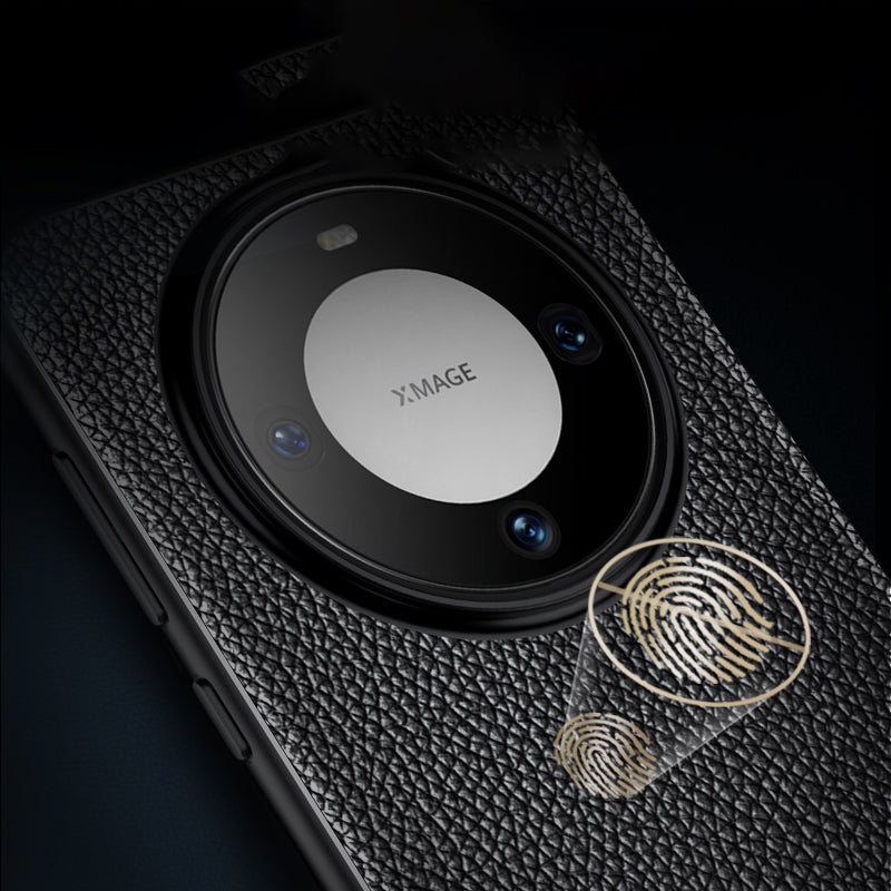 For Huawei Mate 60 Pro Anti-scratch Protective Phone Case Litchi Texture Flexible TPU Cover