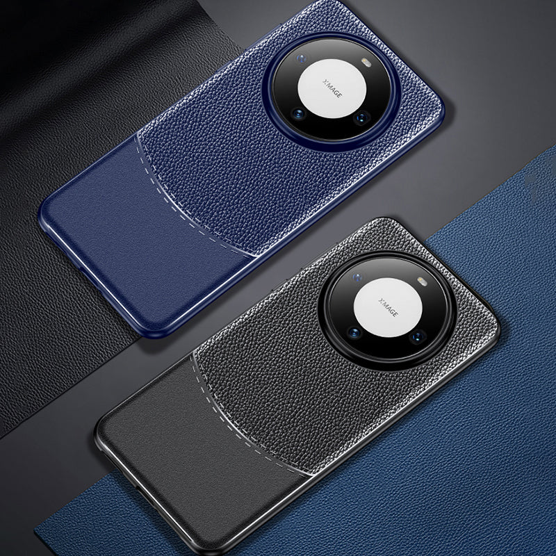 For Huawei Mate 60 Pro Anti-scratch Protective Phone Case Litchi Texture Flexible TPU Cover