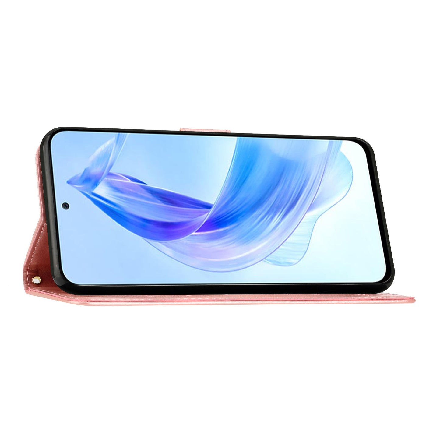 For Honor 90 Lite 5G / X50i 5G PU Leather Wallet Cover Butterfly Imprinted Stand Phone Case
