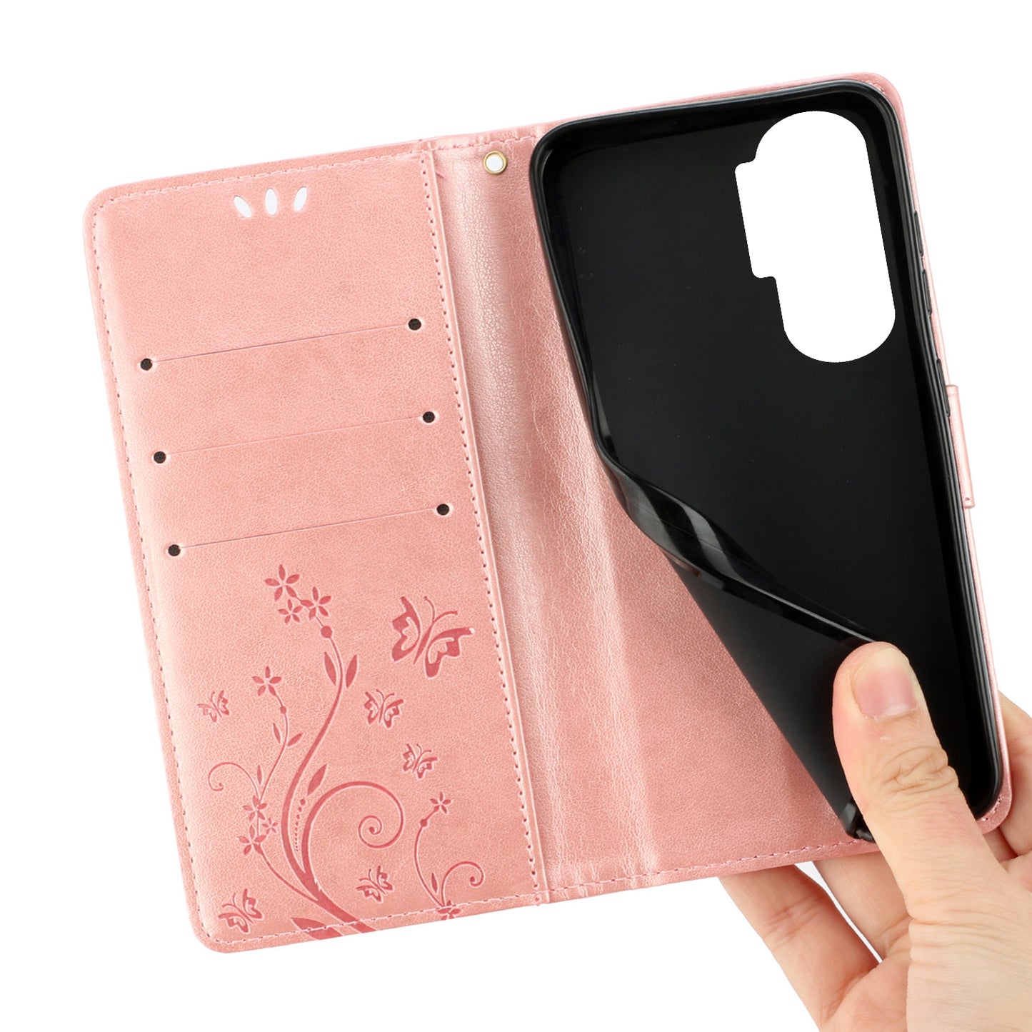 For Honor 90 Lite 5G / X50i 5G PU Leather Wallet Cover Butterfly Imprinted Stand Phone Case